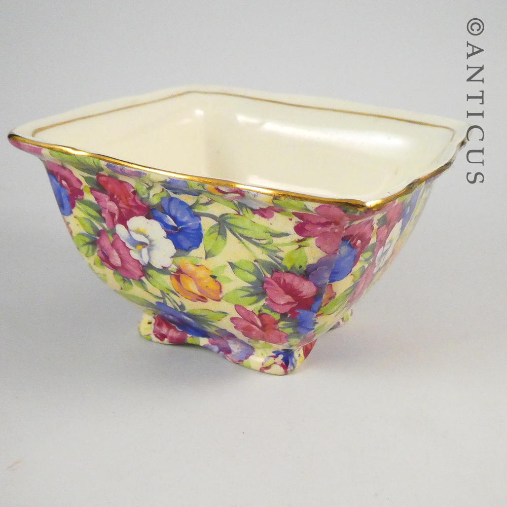 All-Over-Chintz Sugar Bowl, Sweet Pea.