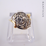 14ct Gold Vintage Diamond Dress Ring.