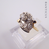 14ct Gold Vintage Diamond Dress Ring.