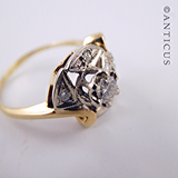 14ct Gold Vintage Diamond Dress Ring.