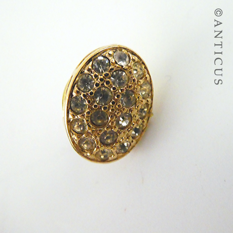 Oval Costume Earrings with Crystals.