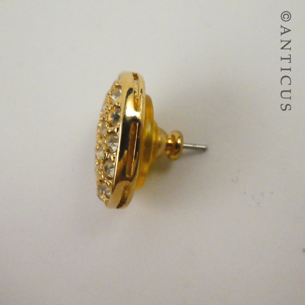 Oval Costume Earrings with Crystals.