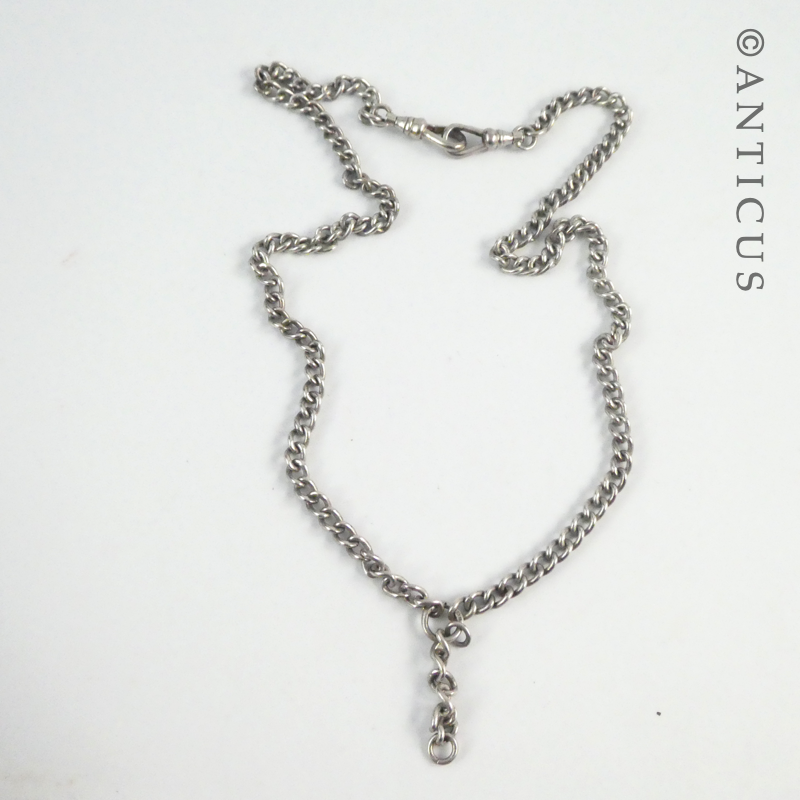 Sterling Silver Fob Chain Necklace.