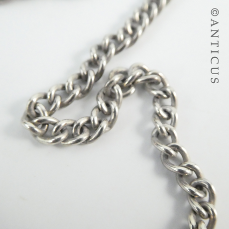 Sterling Silver Fob Chain Necklace.