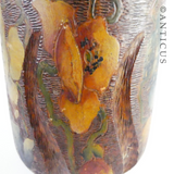 Kiwiana Quaint Painted Wooden Pot.