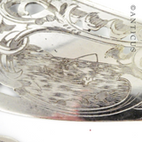 Antique Fish Servers, Silver Plate with Carved Handles.