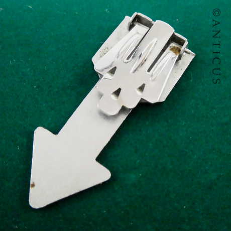 Art Deco Chrome Dress Clip.