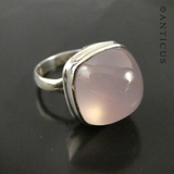 Rose Quartz and Silver Ring.