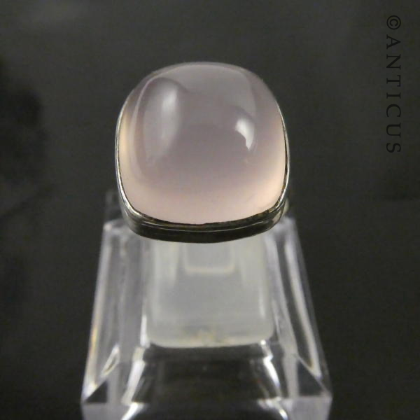 Rose Quartz and Silver Ring.