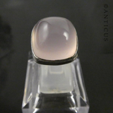 Rose Quartz and Silver Ring.