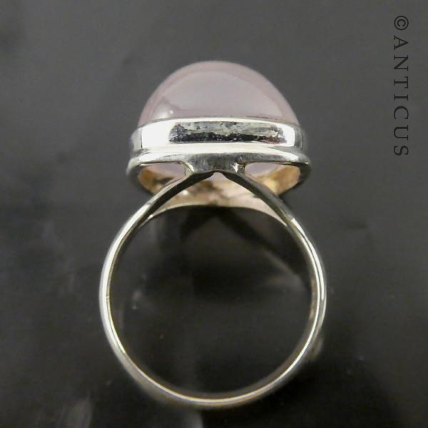 Rose Quartz and Silver Ring.