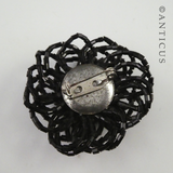 1920s French Jet Brooch.