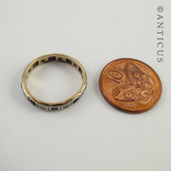 18ct Gold & Platinum Sapphire and Diamond Ring
