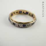 18ct Gold & Platinum Sapphire and Diamond Ring