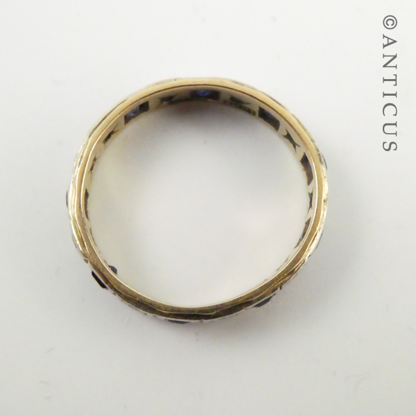 18ct Gold & Platinum Sapphire and Diamond Ring