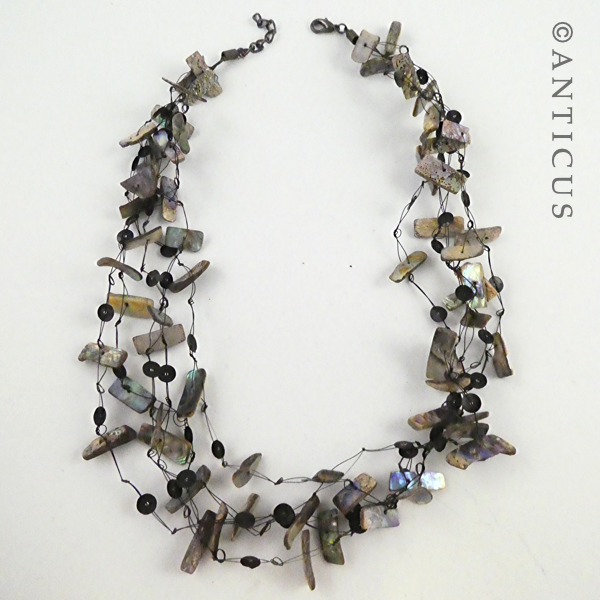 Paua Shell Floating Necklace.