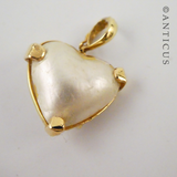 18ct Gold, Diamond and Mother of Pearl Heart Pendant