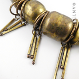 Flambouyant Brass and Black Chiffon Necklace.