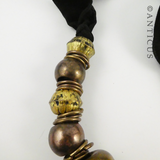 Flambouyant Brass and Black Chiffon Necklace.