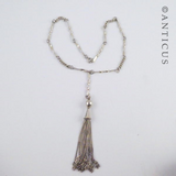 Silver Necklace with Tassel