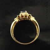 18ct Gold, Sapphire and Diamond Ring.