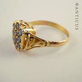 18ct Gold and Sapphire Cluster Ring.
