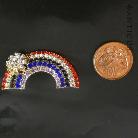 Rainbow Brooch, Costume Jewellery.