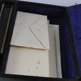 Beautiufl Leather Writing Box, Cased.