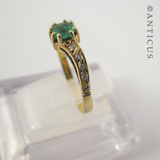 18ct Gold Emerald & Diamond Ring.