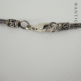 Silver Snake Chain and Spheres Necklace