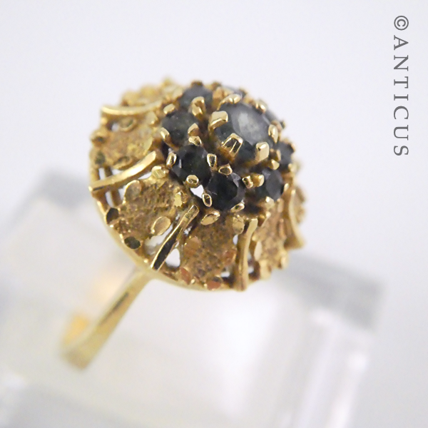 18ct Gold and Emerald Cluster Ring.