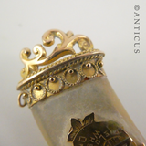Mizpah Brooch, Gold and Mother of Pearl
