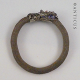 Chinese Enamelled Dragon Bracelet with Mesh.