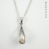 Pearl in Cage Silver Pendant.