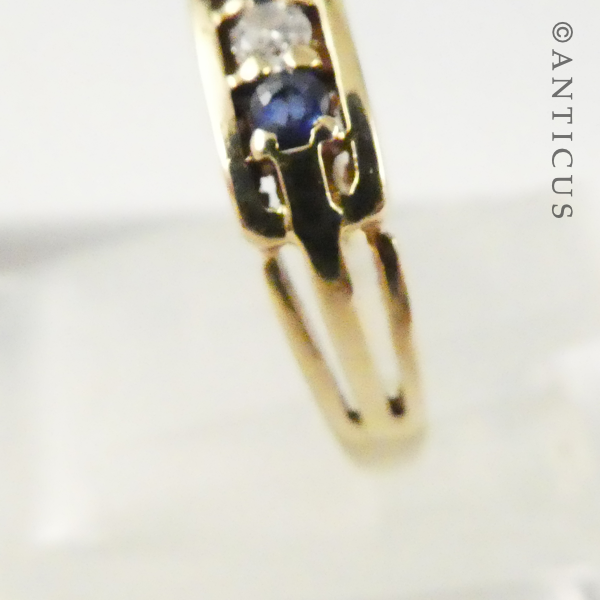 18ct Gold, Sapphire and Diamond Ring.