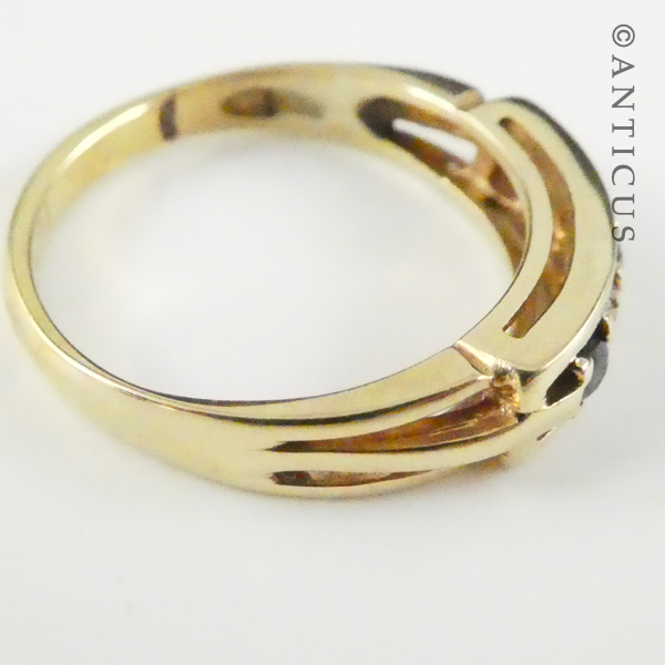 18ct Gold, Sapphire and Diamond Ring.
