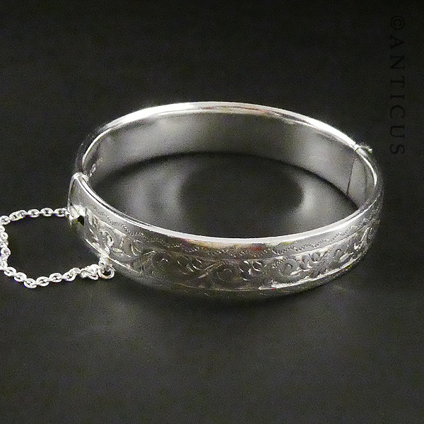 Sterling Silver Snap Bangle