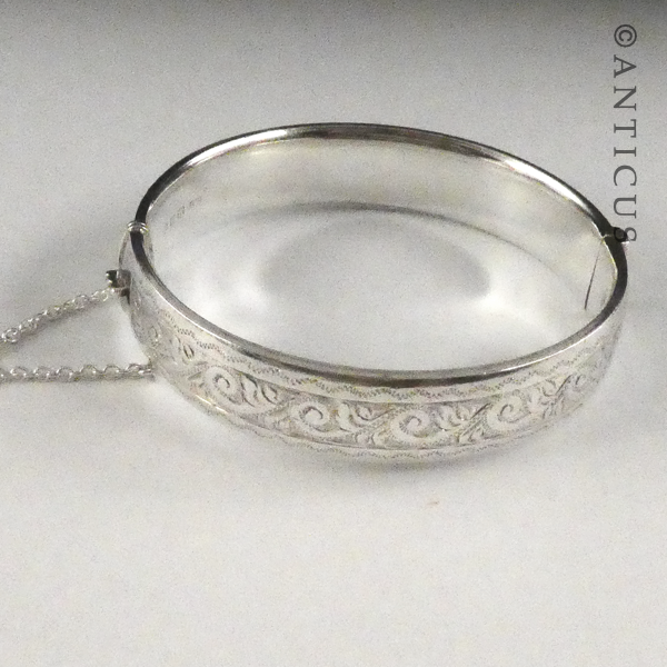 Sterling Silver Snap Bangle