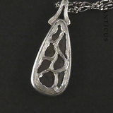 Handmade Silver and Opal Pendant on Chain.
