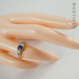 18ct Gold, Platinum and Sapphire Ring.
