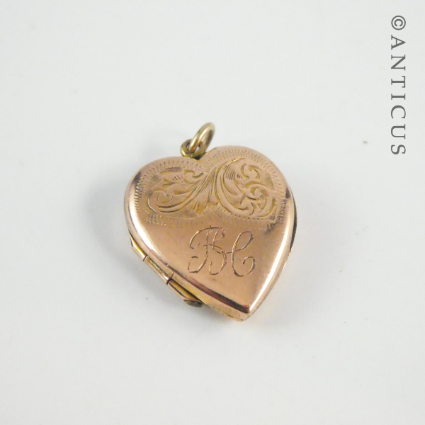 Vintage Gold Heart Locket.