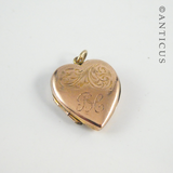 Vintage Gold Heart Locket.