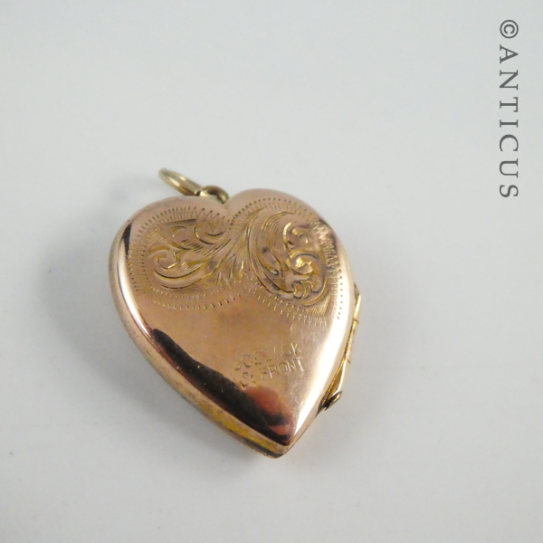 Vintage Gold Heart Locket.