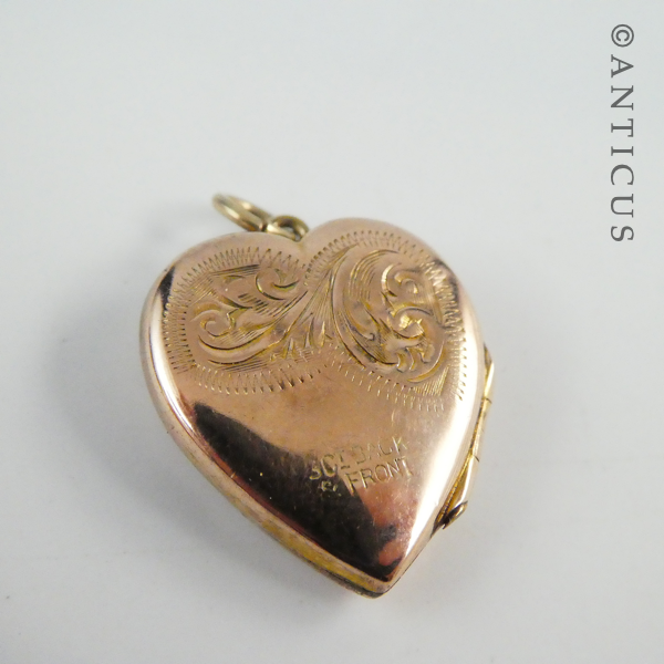 Vintage Gold Heart Locket.