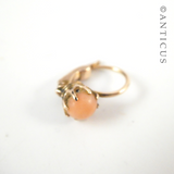 Pair of Gold and Coral Earrings.