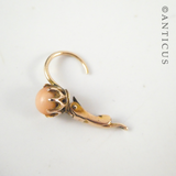 Pair of Gold and Coral Earrings.