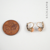 Pair of Gold and Coral Earrings.