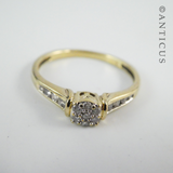 Gold and Diamond Cluster Ring.