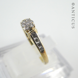 Gold and Diamond Cluster Ring.