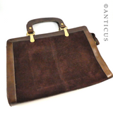 Brown Leather and Suede Handbag.